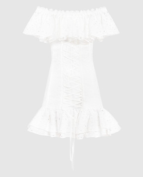 Charo Ruiz Белое платье Pia с вышивкой бродери 233617