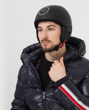 Stefano Ricci Чорний гірськолижний шолом з логотипом MOW6SV4004VINYL