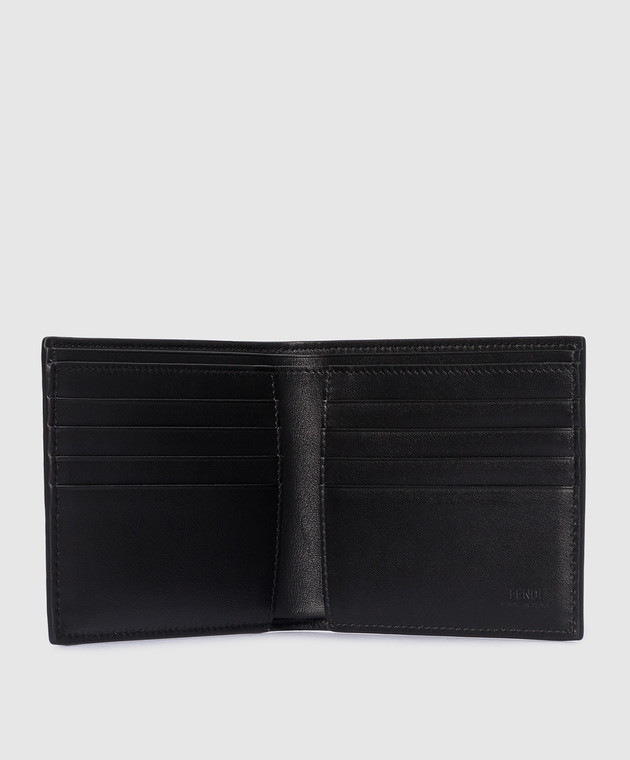 Fendi Чорний шкіряний гаманець у візерунок 7M0169AGLP зображення 3