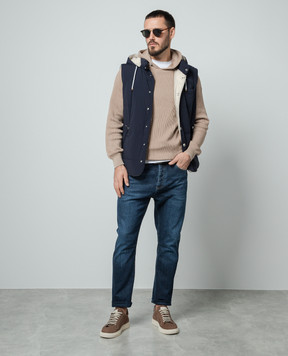 Brunello Cucinelli Синие джинсы с эффектом потертости M283PX1290