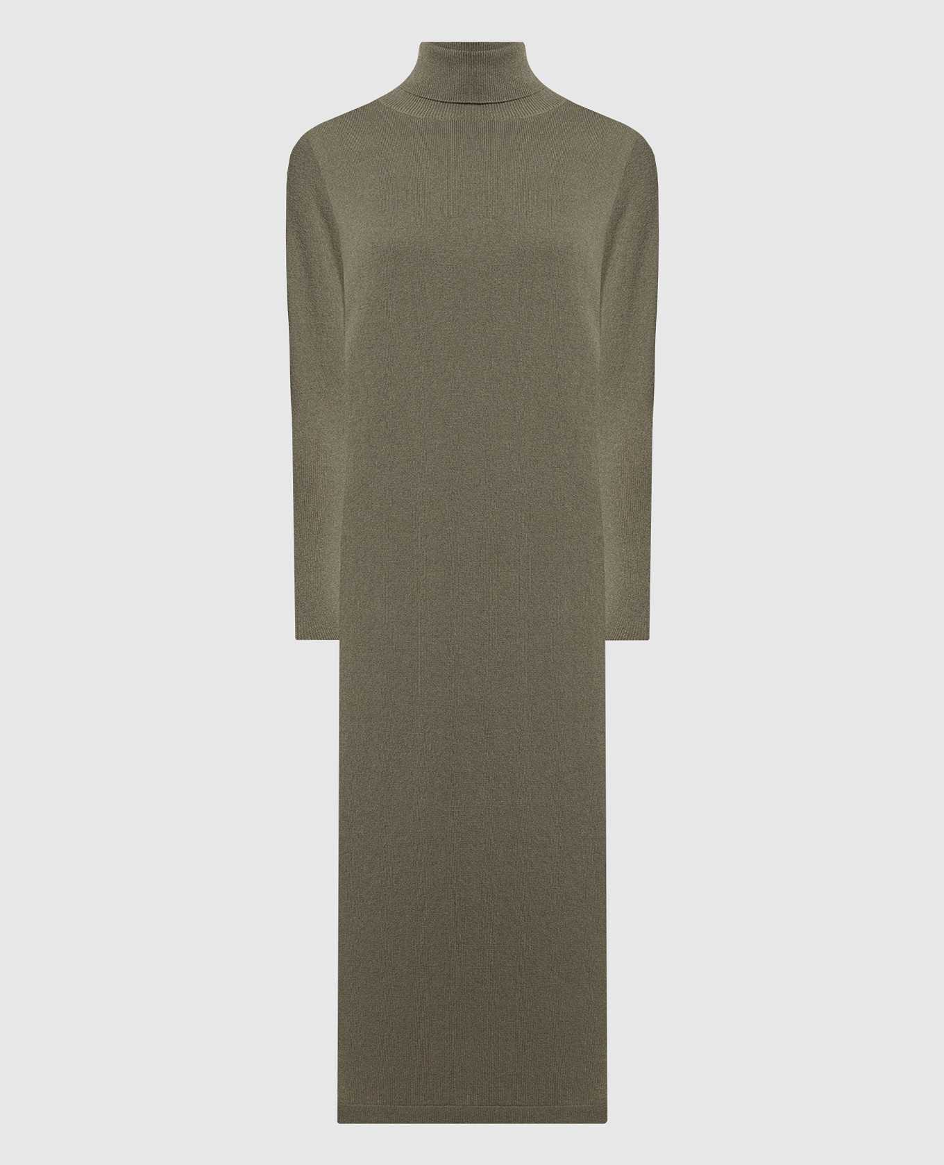 Green wool and cashmere dress