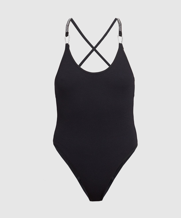 Heron Preston Black swimsuit with crystals HWFC002S23FAB001