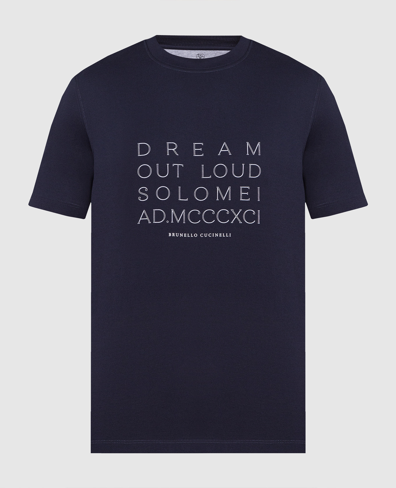 Синяя футболка с принтом Dream out loud