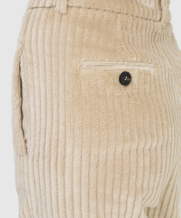 Peserico Світло-бежеві вельветові штани P0431102076 зображення 5