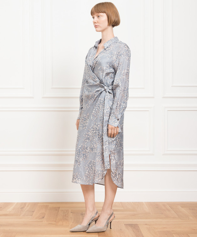 BRUNELLO CUCINELLI Printed silk dress