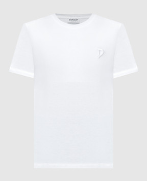 Dondup Біла футболка з вишивкою логотипа S746JF0271DFZ4