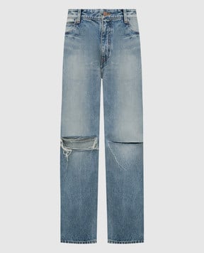Balenciaga Сині джинси з проріхами 745149TDW14
