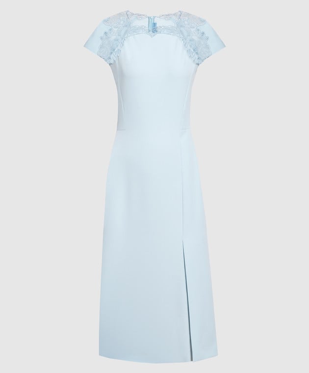 Ermanno Scervino Blue dress with lace D422Q763KIK