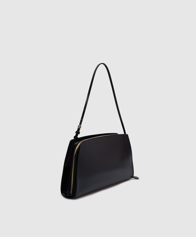 Dalia Baguette Black Leather Bag