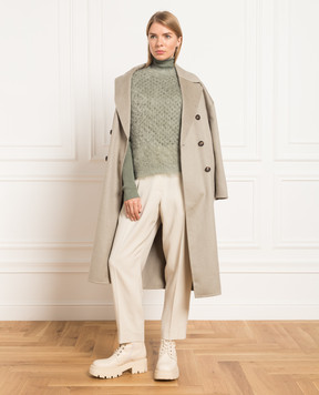 Brunello Cucinelli Зелений светр з ланцюжком моніль M1U375810