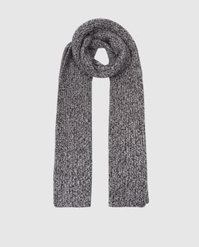 JOSEPH Черный меланжевый шарф из кашемира JF008218