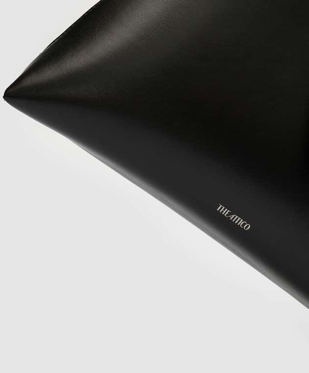 The Attico Черная кожаная сумка Sunrise 236WAH42L019 изображение 5