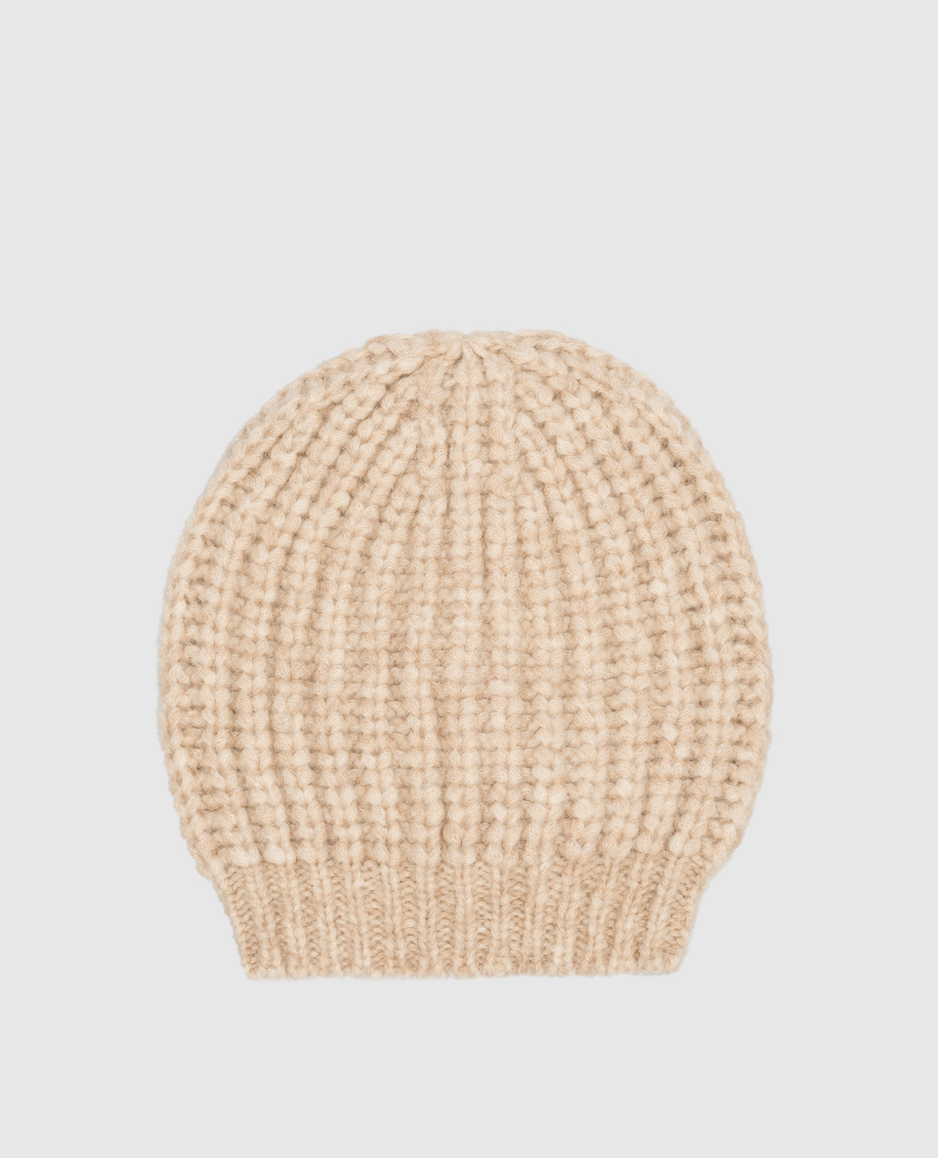 Beige cap in a textured pattern