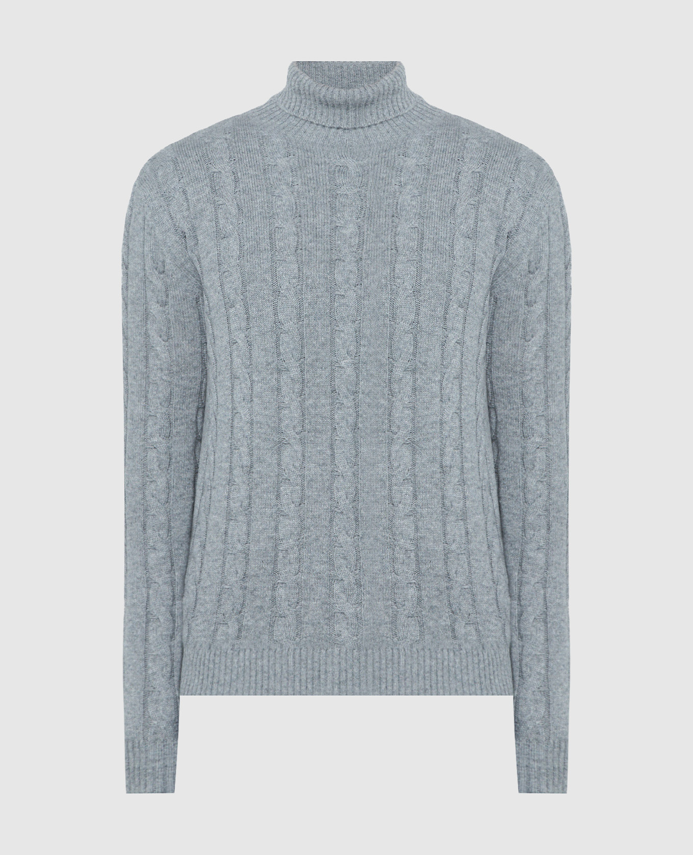 Gray sweater made of cashmere in a textured pattern