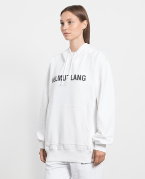 Helmut Lang Белые худи с принтом логотипа L09HM521w