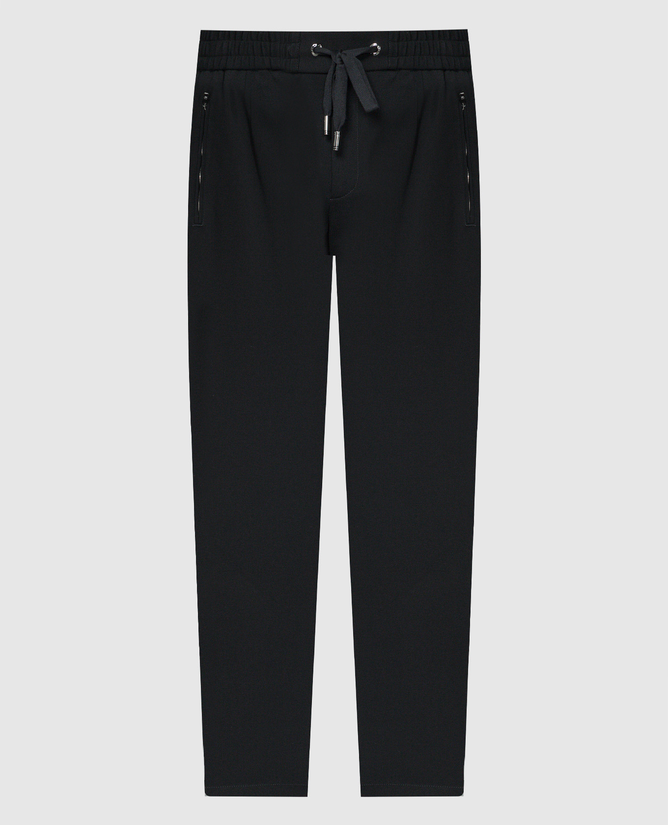 Black sweatpants with logo embroidery