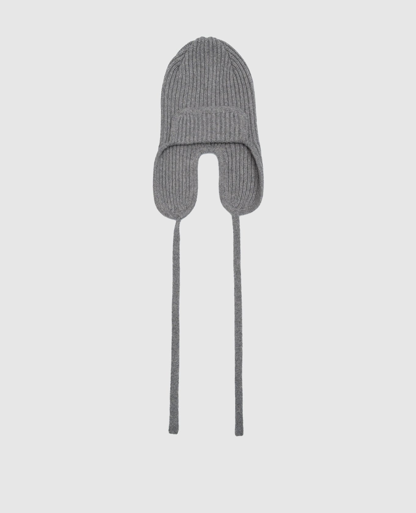 Gray cashmere beanie hat