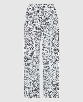 Off-White Белые брюки в принт Second Skin OWCA186S24FAB002