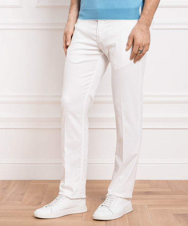 Stefano Ricci Белые брюки MFT31S0110461024 изображение 3