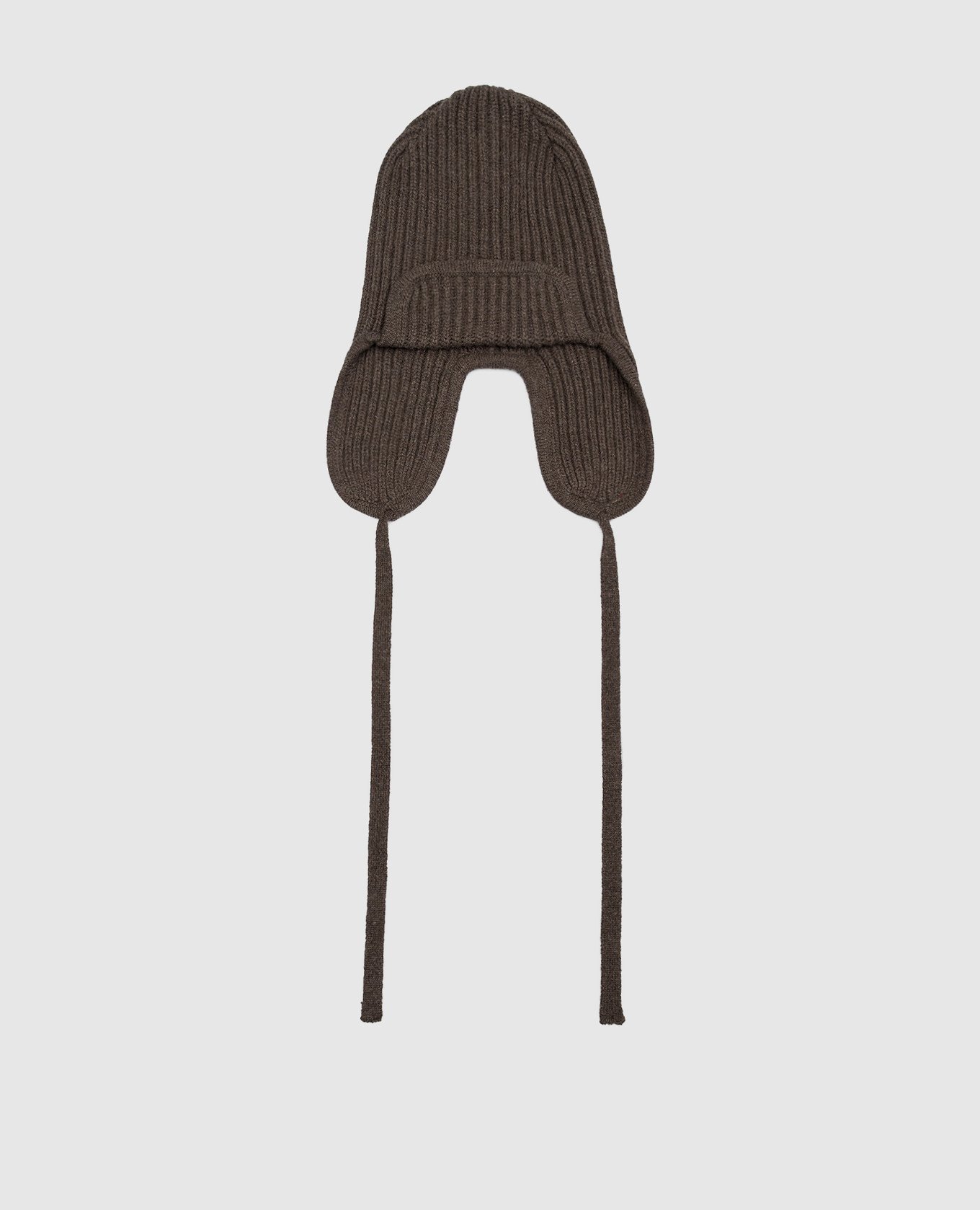 Brown cashmere beanie hat