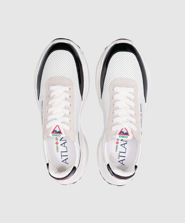 Casablanca White leather Atlantis sneakers with logo AF23SNK019M01 image 4