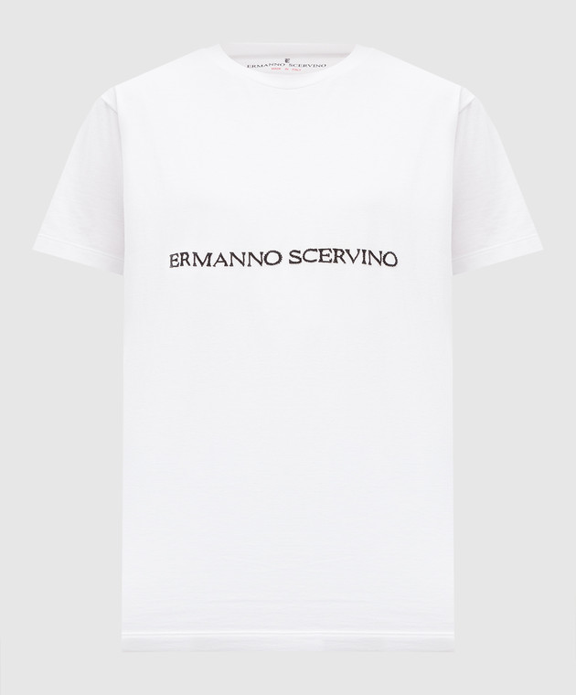Ermanno Scervino Біла футболка з логотипом D402L329APDUX