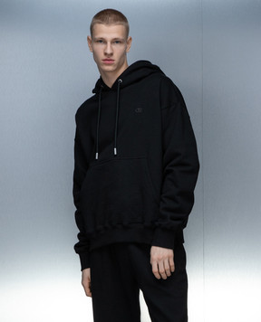 Off-White Черные худи с вышивкой логотипа OMBB085C99FLE011