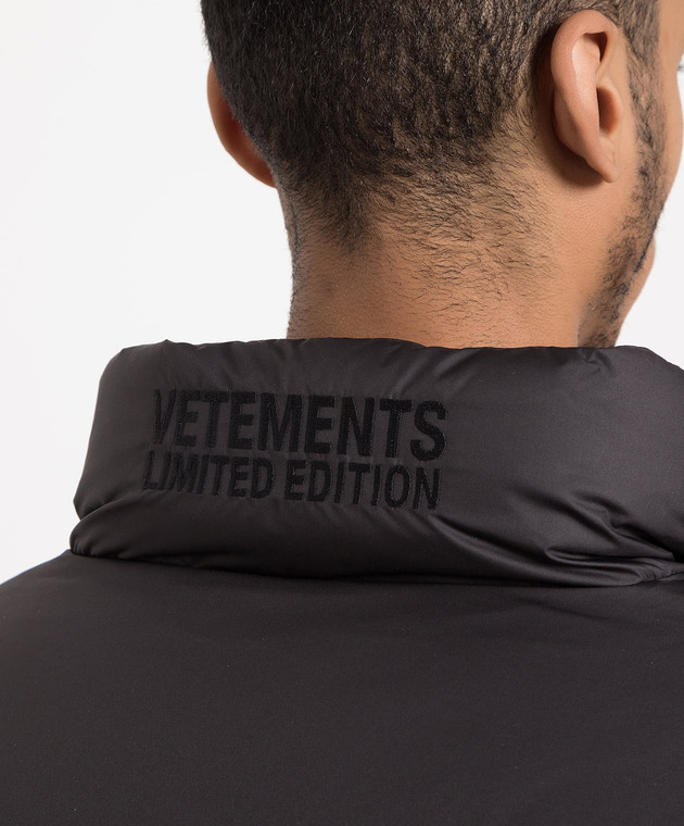 Vetements Black down jacket with logo UE54JA660B image 5