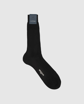 Bresciani Сірі шкарпетки в рубчик MC009UN0001XX