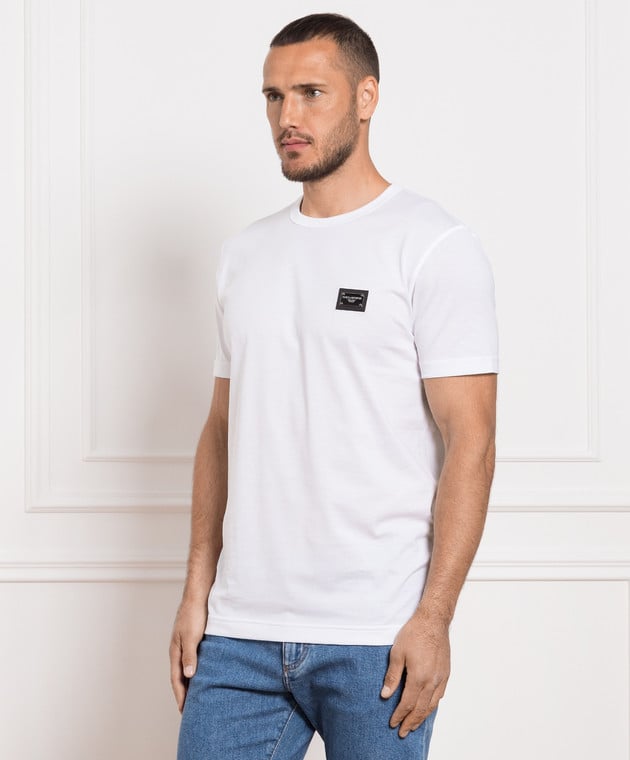 Dolce&Gabbana White t-shirt with logo G8PT1TG7F2I image 3