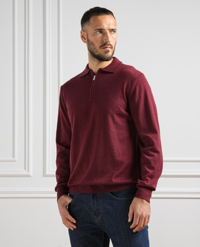 Cashmere&Whiskey Бордовое поло из шерсти 94394Z