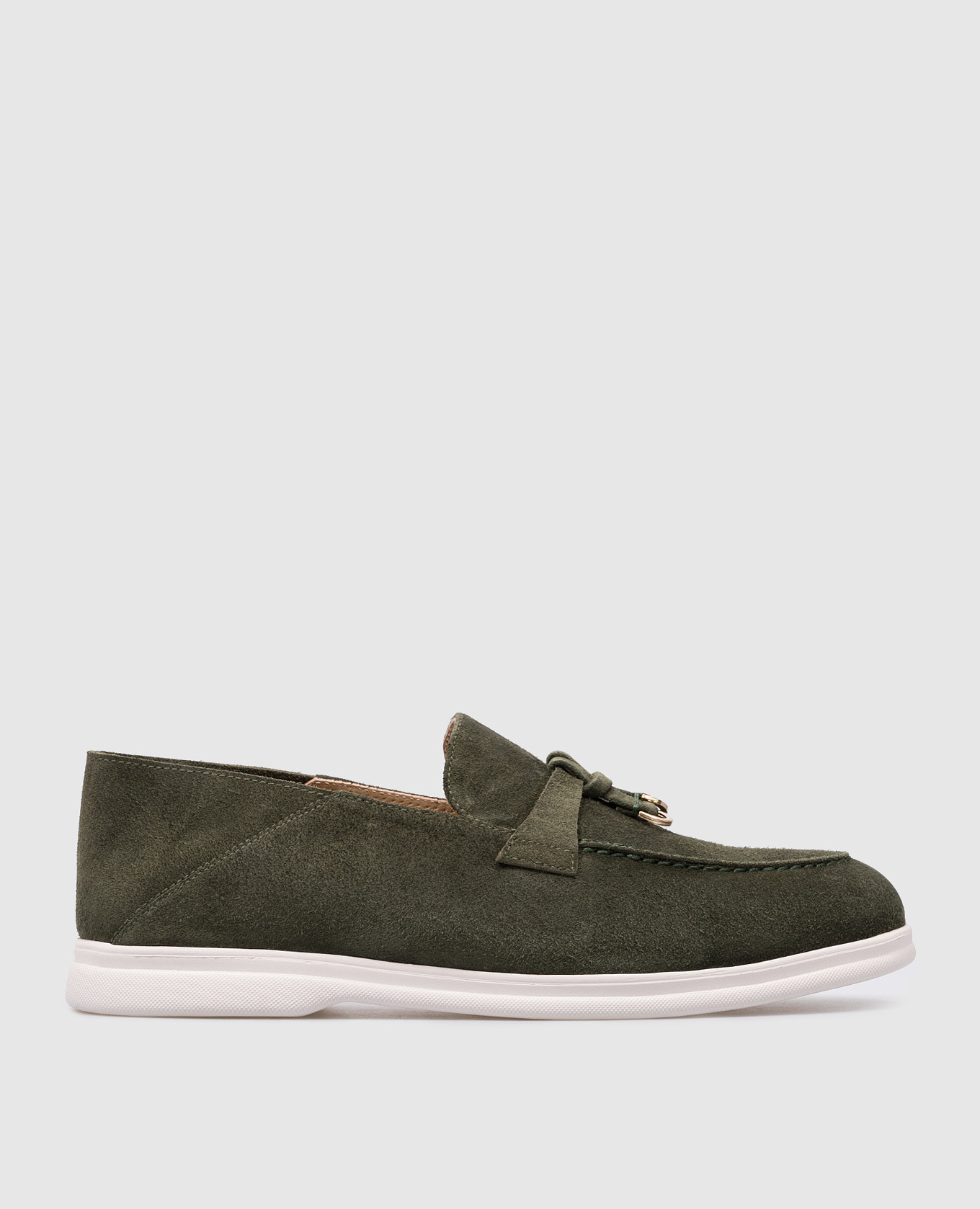 Coco green suede loafers