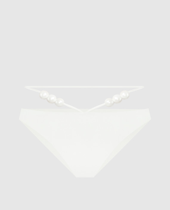 White panties from a swimsuit with beads