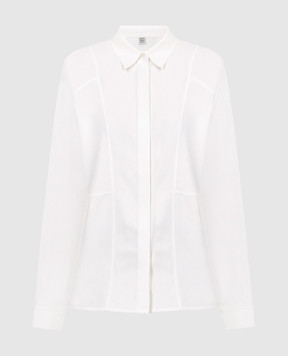 Toteme Белая блуза из шелка 241WRT989FB0073