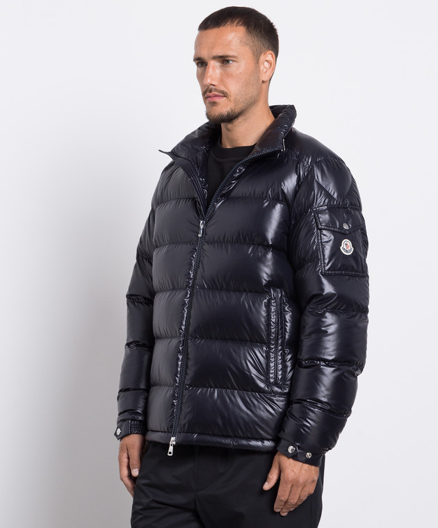 Moncler - Синий пуховик Bourne с логотипом 1A00023595ZJ купить в