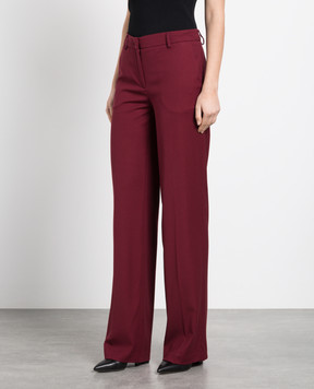 Twinset Бордові штани з логотипом 222TP2070