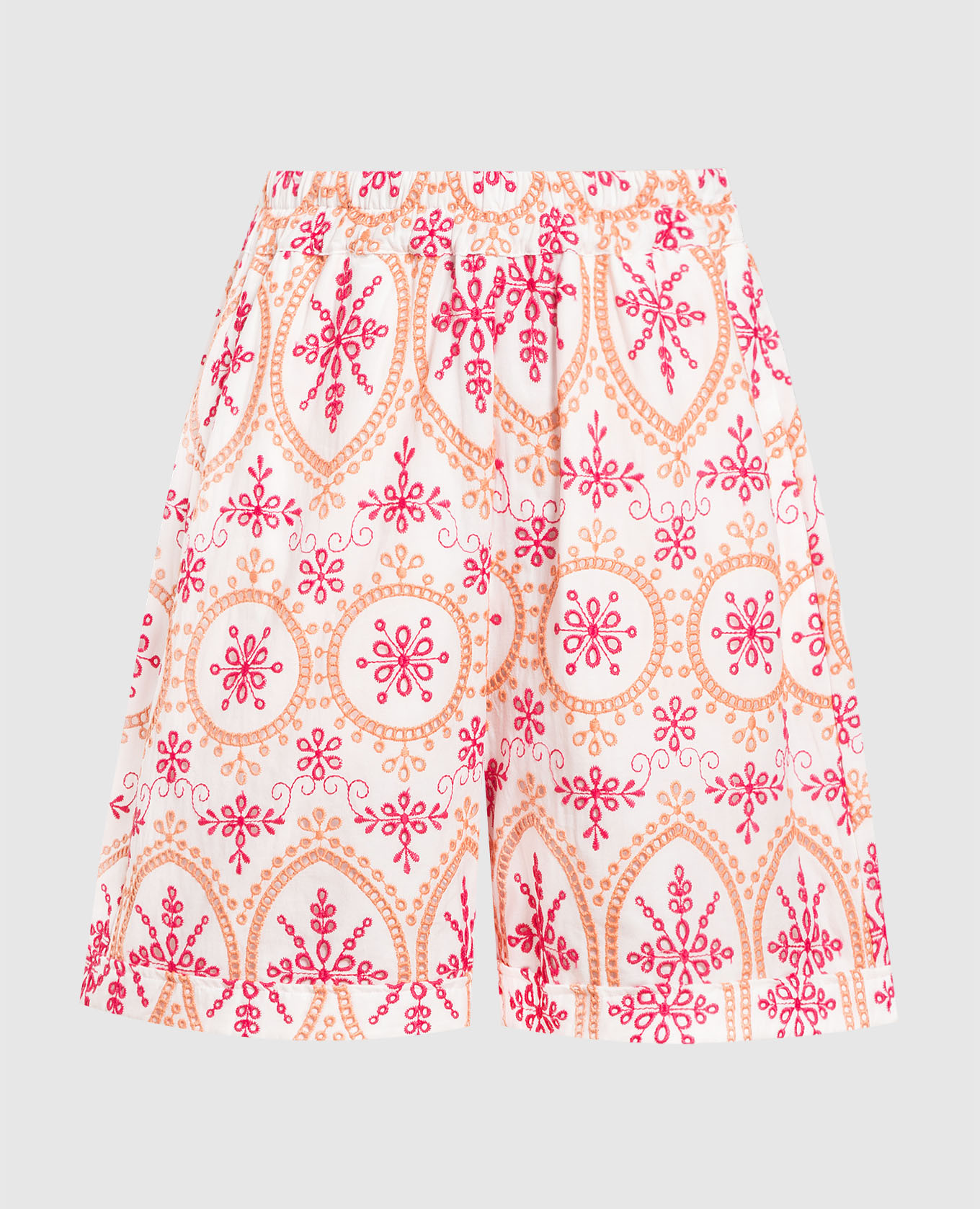 Lyo white shorts with broderie embroidery
