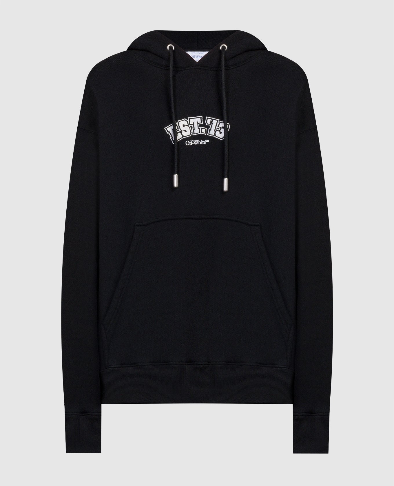 Logic black hoodie with embroidery and print