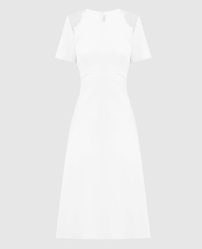 Ermanno Scervino Белое платье с кружевом D422Q760KIK