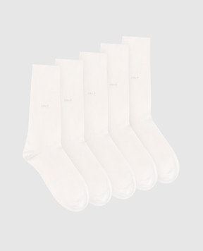 CDLP Набор белых носков с логотипом. MSO006012025
