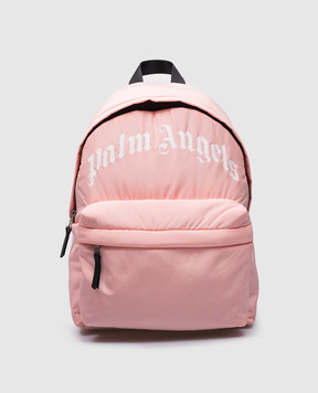 Palm Angels Дитячий рожевий рюкзак з принтом логотипа PGNB003C99FAB003