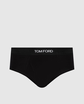 Tom Ford Чорні труси-бріфи з логотипом T4LC11040