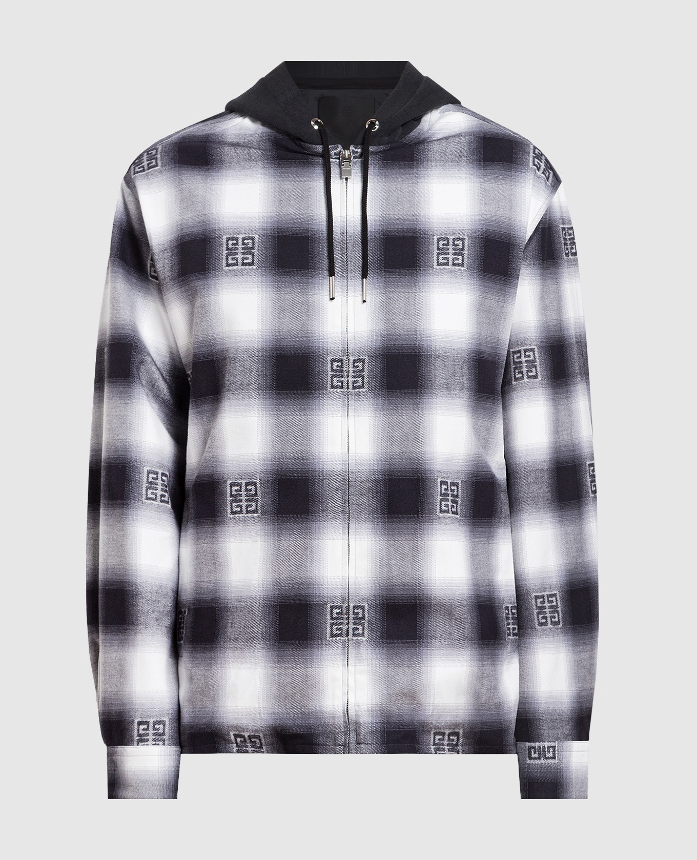 

Черная ветровка в клетку 4G, Черный, Ветровки