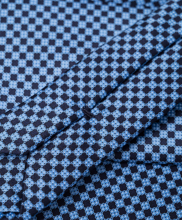Stefano Ricci Дитячий блакитний набір із шовку з краватки та хустки-паші у візерунок YDH27026 зображення 4