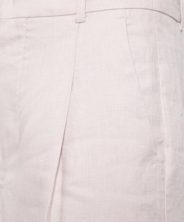 Max Mara Бежеві штани з льону Carina CARINA зображення 5