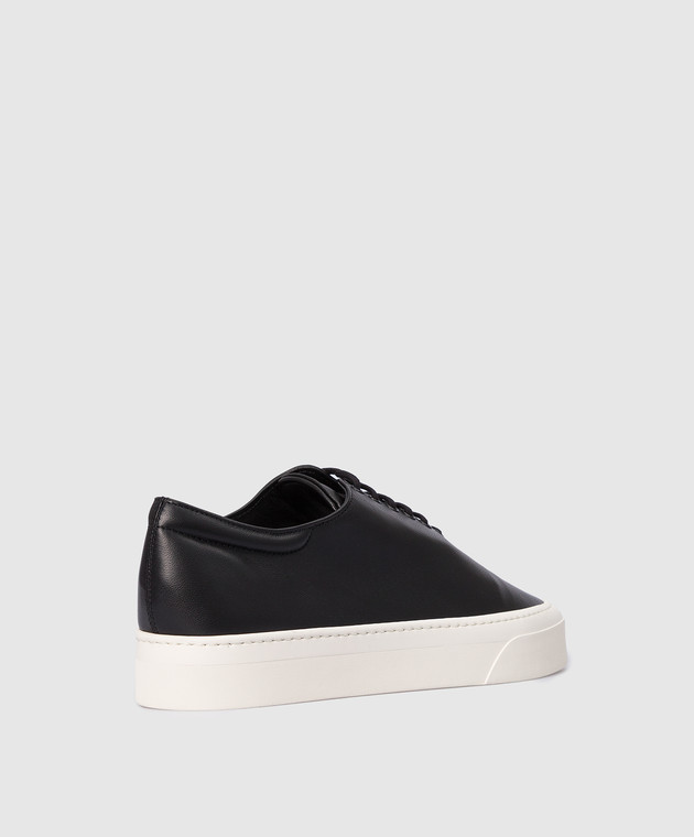 The Row Black Leather Sneakers F1205N60 image 3