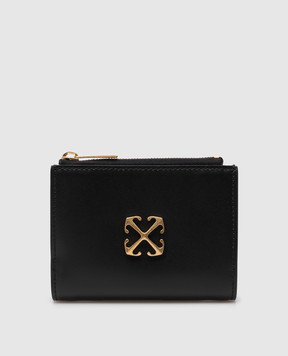 Off-White Чорний гаманець з емблемою логотипа Arrow OWNC064C99LEA001