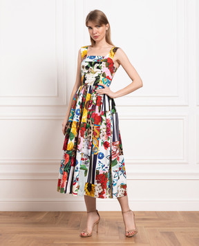 Dolce&Gabbana Сукня міді в техніці печворк F6N0CTGDY03
