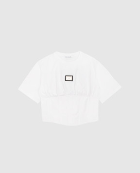 Dolce&Gabbana Дитяча біла футболка з логотипом L5JTLCG7JL3812