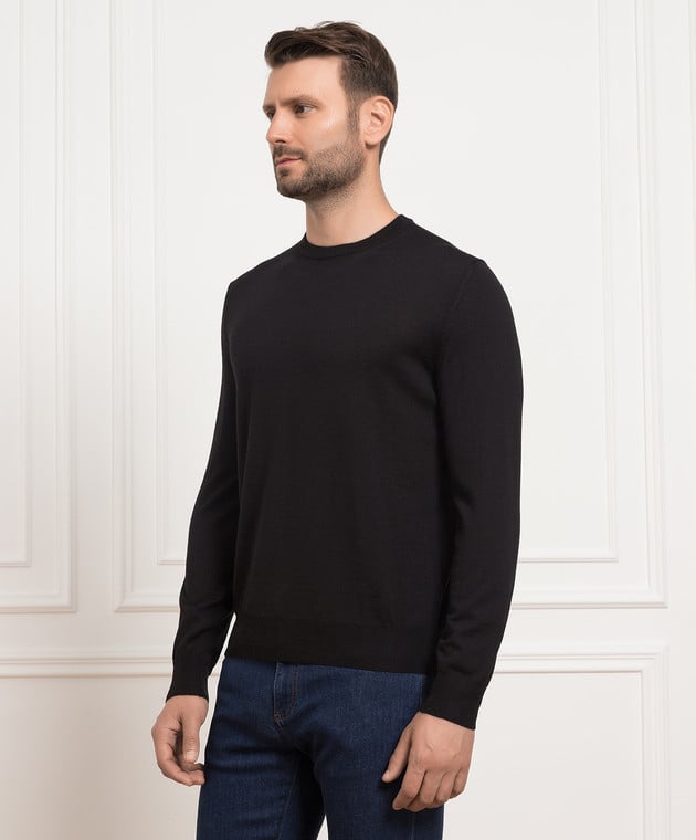 Canali - Black wool jumper MK00077C0012 - buy with European delivery at ...